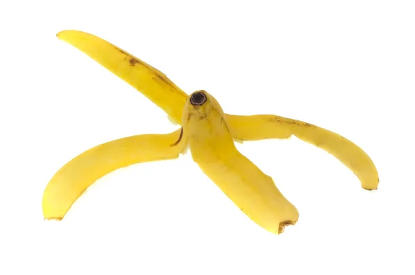 Banana peel isolated on white — Stock Photo, Image