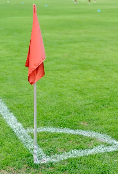 Угловой флаг и футбольный угол — стоковое фото