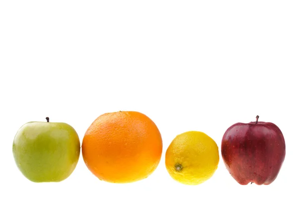 Apples, orange and lemon — Stock Photo, Image