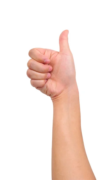Thumb up hand sign — Stock Photo, Image