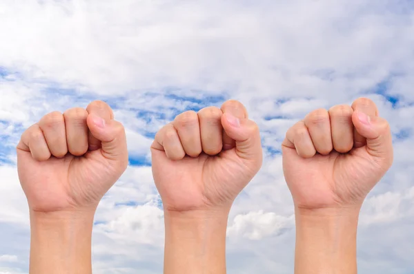 Menselijke kracht hand teken — Stockfoto