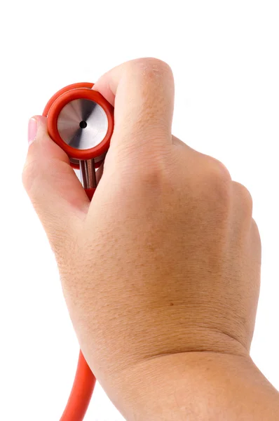 Stethoscope in hand — Stock Photo, Image