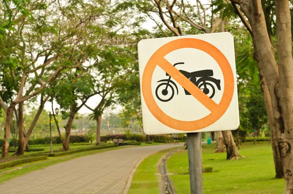 No motorcycle riding sign — Stock Photo, Image