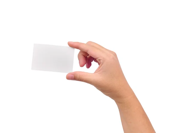 Mano e una carta — Foto Stock