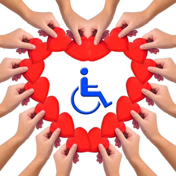 Концептуальний образ, Любов з інвалідністю . Ліцензійні Стокові Зображення