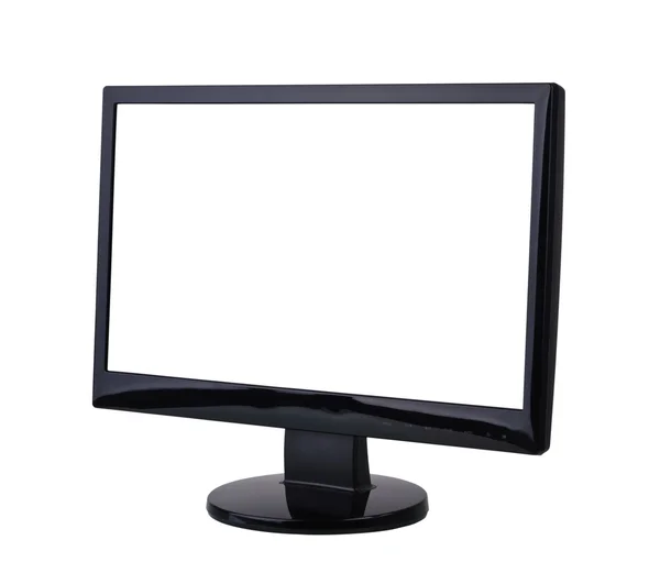 Computer Monitor with blank white screen. — Stock Photo, Image