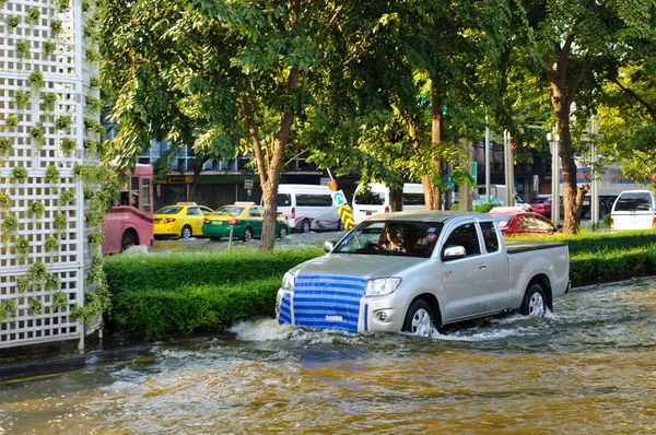 Severe flood in Bangkok, Thailand — Stock Photo, Image