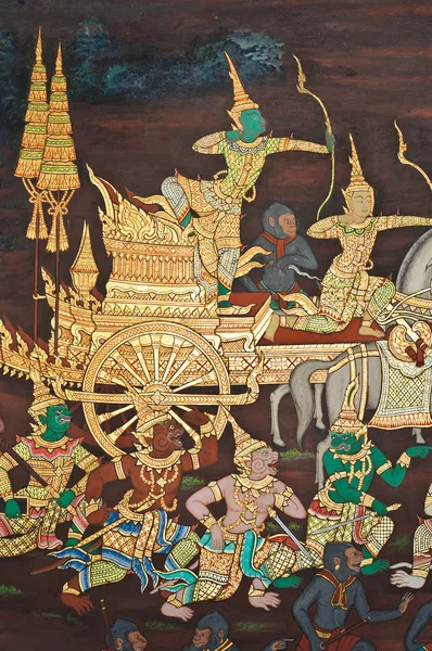 Pittura murale al Grand Palace — Foto Stock