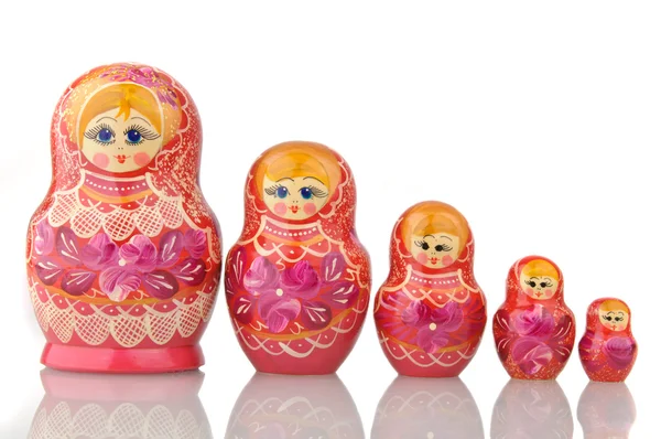 Matryoshka - ένας Ρώσος ένθετα κούκλες Royalty Free Εικόνες Αρχείου