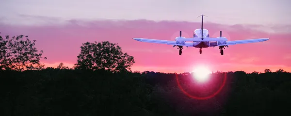 Volando hacia el atardecer —  Fotos de Stock