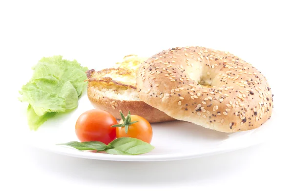 Bagel alle uova — Foto Stock