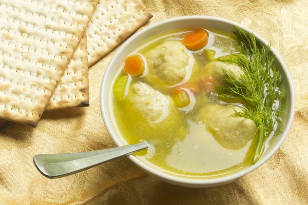 Sopa de bola matzoh — Fotografia de Stock