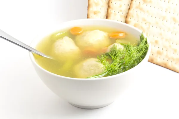 Sopa de bola matzoh — Fotografia de Stock