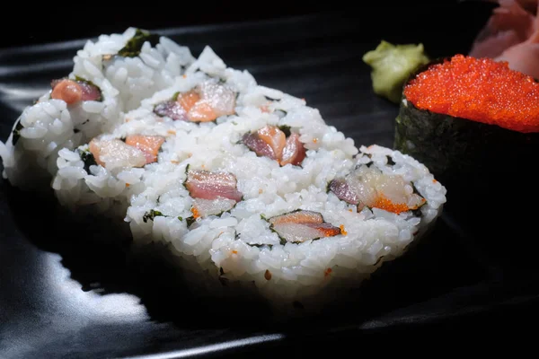 Japanese Restaurant Triple Roll Tokiko Sushi — Stock Photo, Image