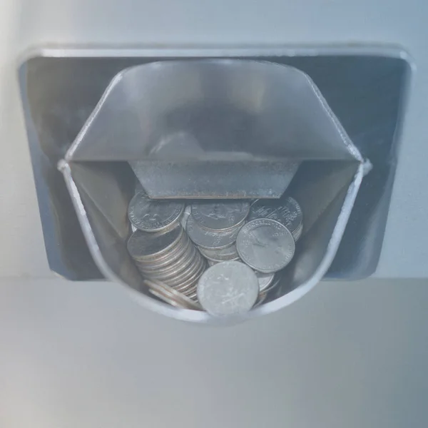 Quarters Coin Vending Machine Close — Foto de Stock