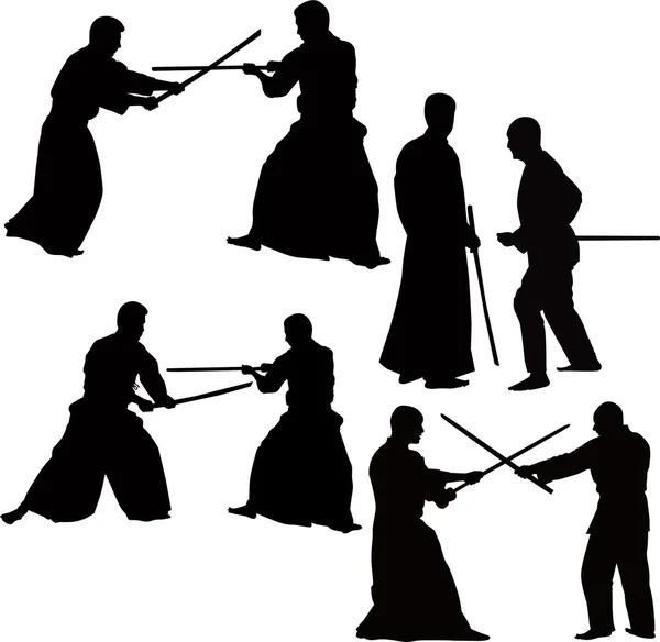 Art martial du Taekwondo — Image vectorielle