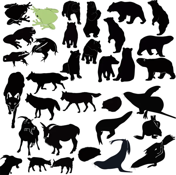 Grupo de animales — Vector de stock