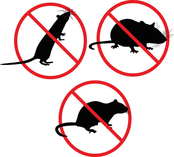 Pas de rats. signe interdit — Image vectorielle