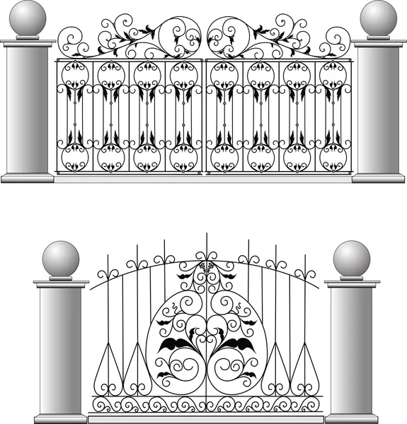 Metalen hek — Stockvector