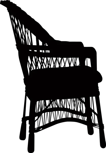 Wicker chair — Stock Vector