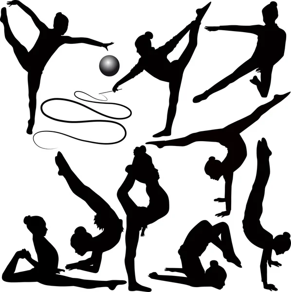 Tanečníci a akrobaty — Stockový vektor