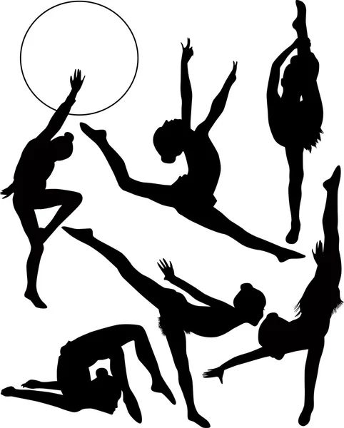 Danseurs et acrobates — Image vectorielle