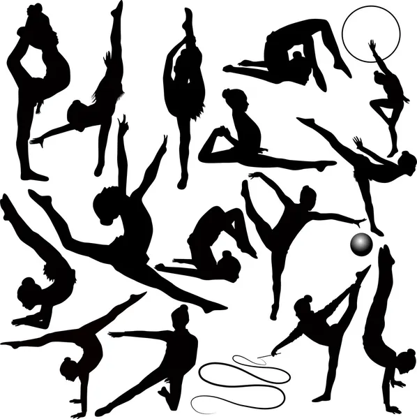 Danseurs et acrobates — Image vectorielle