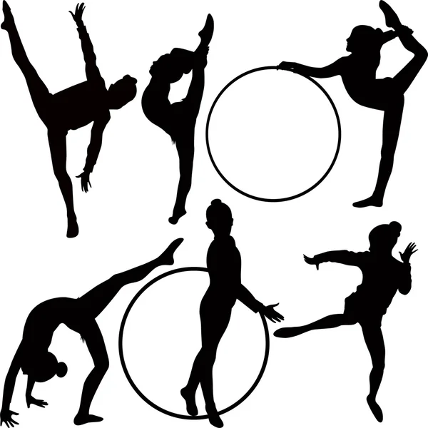 Meisje gymnast atleet — Stockvector