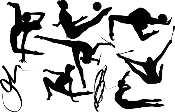 Dívka gymnastka atlet — Stockový vektor