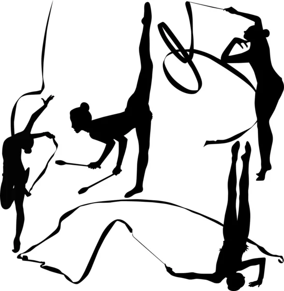 女孩体操运动员 — 图库矢量图片