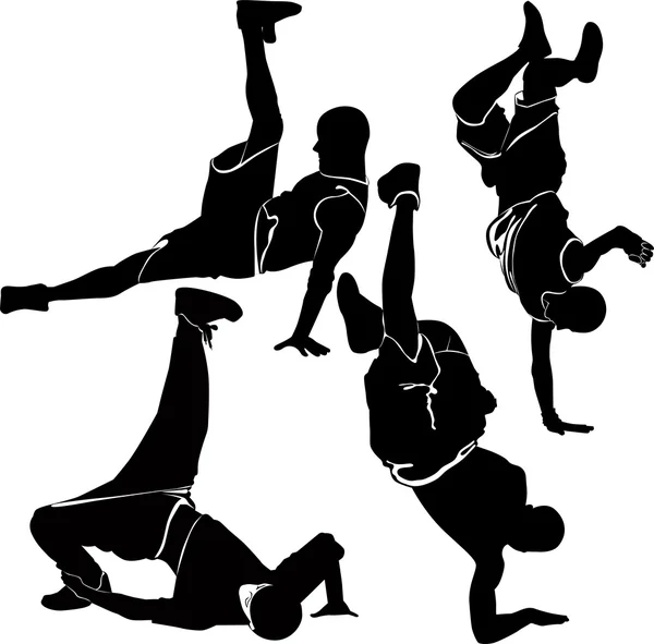 Breakdance silhouette — Stock Vector