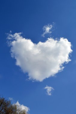 Cloud in the shape a heart clipart