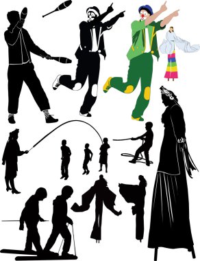 Juggler clown people clipart