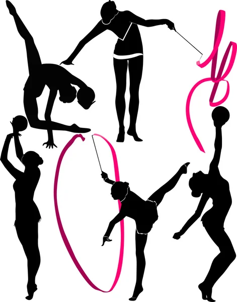 女孩体操运动员 — 图库矢量图片