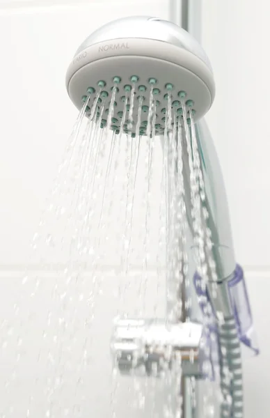 Shower fresh and drops and sprays water — Stock Photo, Image