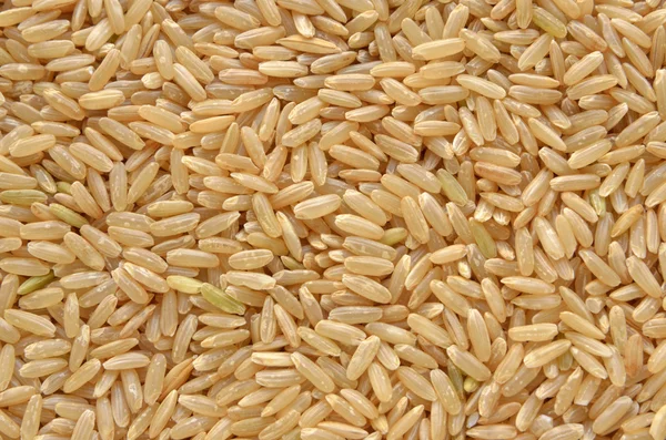 Arroz de grão longo marrom — Fotografia de Stock