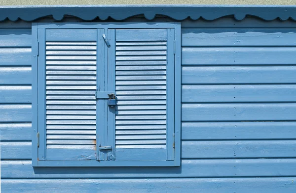 Beach hut blue wall — Stock Photo, Image