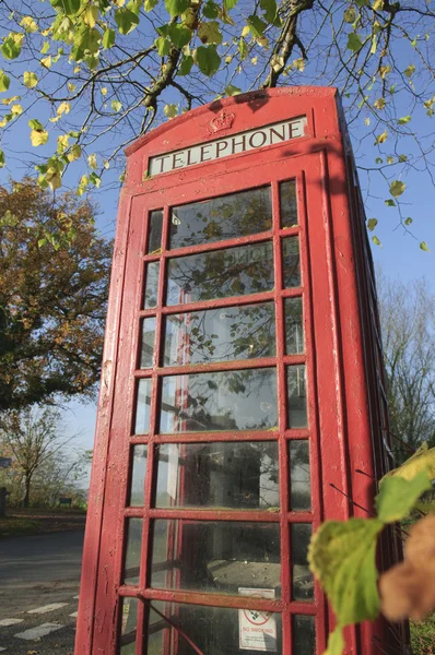 Ελληνικά κόκκινο τηλεφωνικό θάλαμο — Φωτογραφία Αρχείου