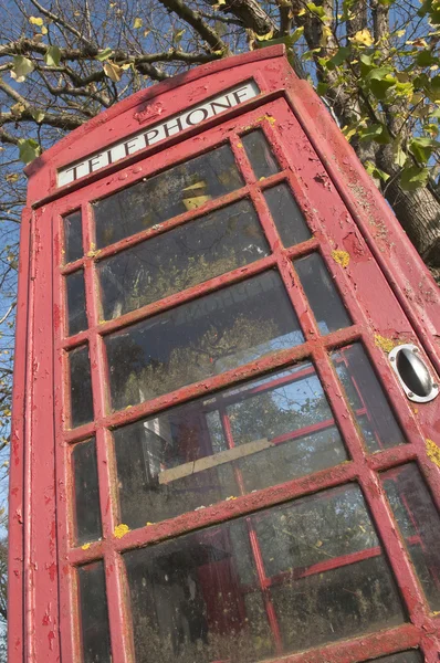 Κόκκινο τηλεφωνικό θάλαμο — Φωτογραφία Αρχείου