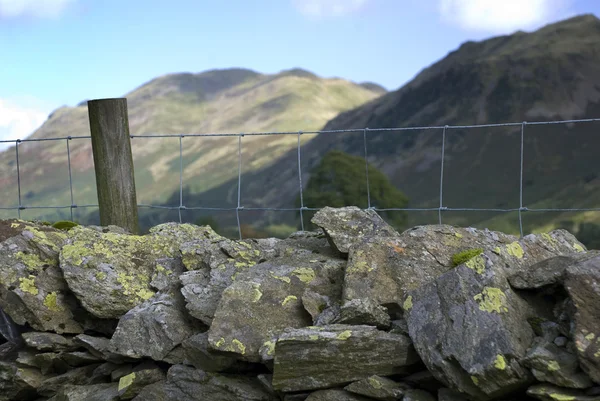Stone fence, Lake District — Stock Photo, Image