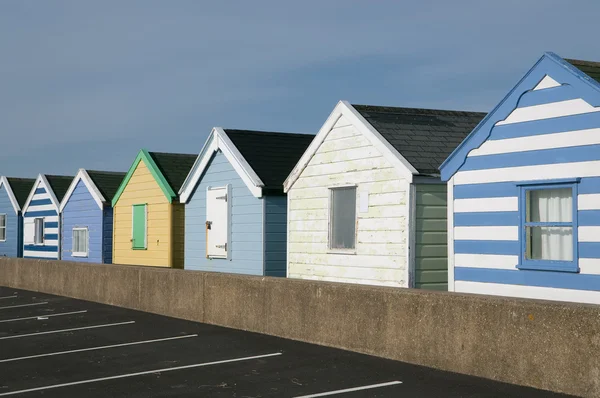 Strand hutten op de pier — Stockfoto