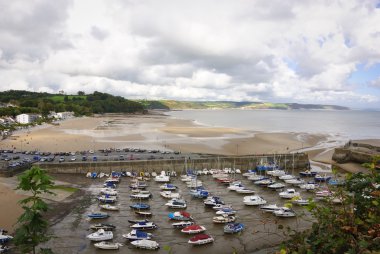 saundersfoot harbour, düşük tide