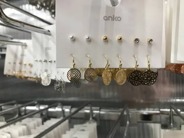 Otago Neuseeland Schöne Bling Silber Gold Ohrringe Accessoires Modischen Schmuck — Stockfoto
