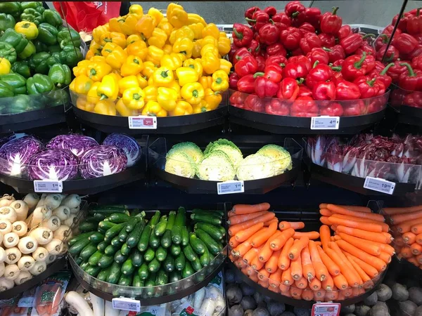 Auckland Sep Tienda Verduras Que Venden Productos Agrícolas Frutas Frescas — Foto de Stock