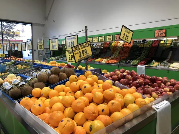 Auckland Sep Tienda Verduras Que Venden Productos Agrícolas Frutas Frescas — Foto de Stock