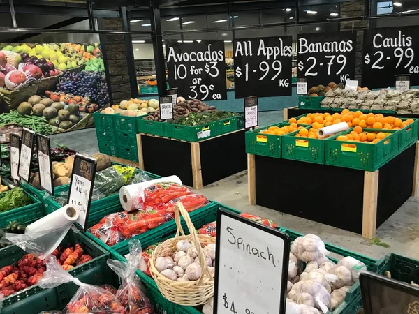 Christchurch Sep Produce Comerciantes Tienda Verduras Que Venden Productos Agrícolas — Foto de Stock
