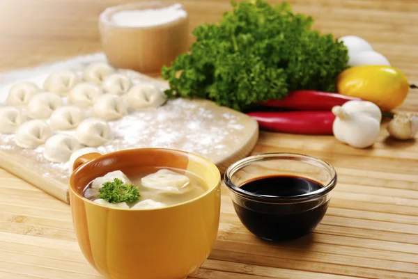 Винно-тонний суп Азія їжа — стокове фото