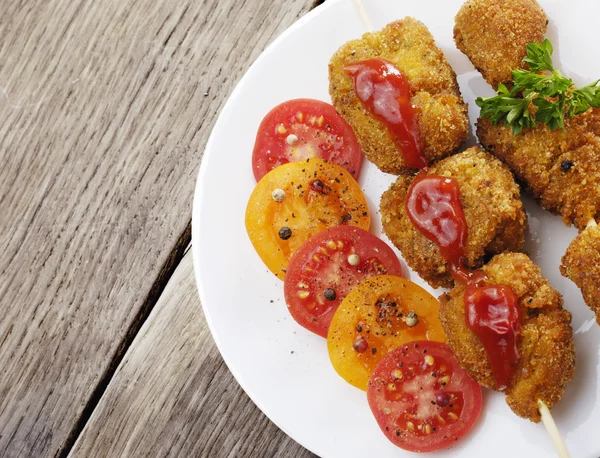 lezzetli kızarmış tavuk kebob