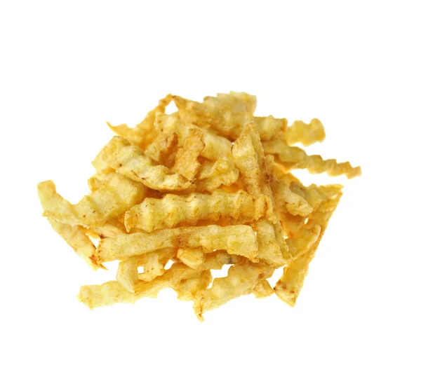 Pommes frites auf weißem Hintergrund — Stockfoto