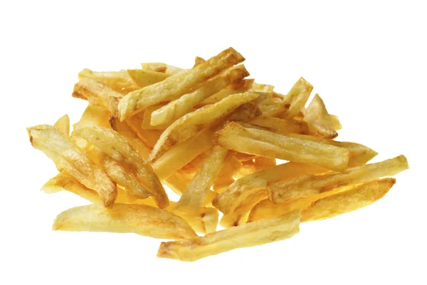 Pommes frites auf weißem Hintergrund — Stockfoto